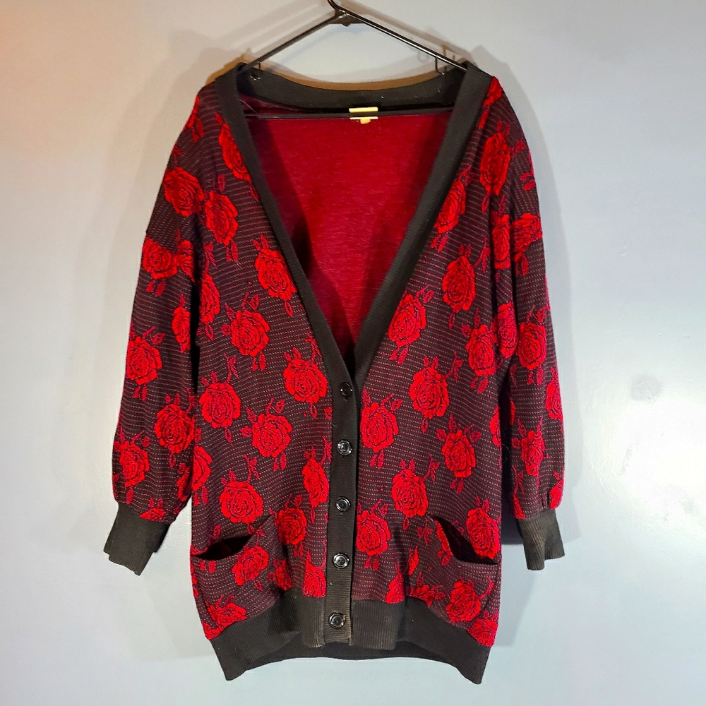 Anna g vintage rose cardigan